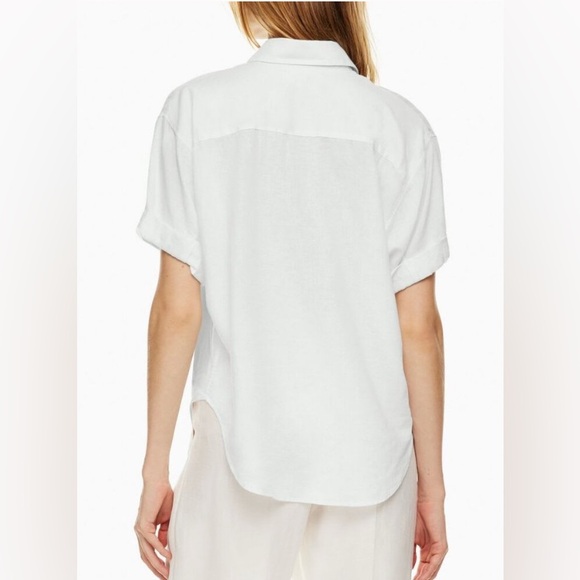 ARITZIA-  Babaton Crisp White Button-Down Shirt - Picture 3 of 10
